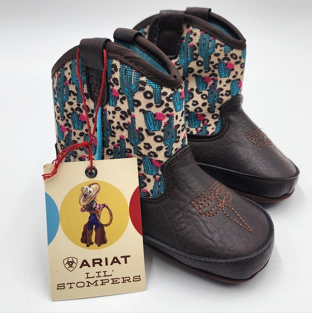 Ariat Lil' Stompers Kids Boots - Brown and Blue